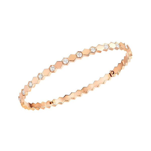 ˇStreet JewelryˇBEE LOVE PINK GOLD DIAMOND BRACELET