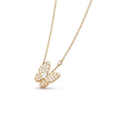 ˇStreet JewelryˇBUTTERFLY DIAMOND NECKLACE