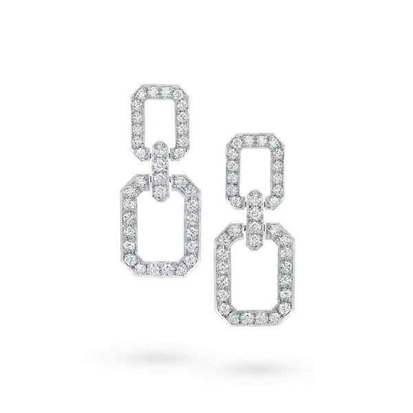ˇStreet JewelryˇLINKS MEDIUM EARRINGS DIAMOND