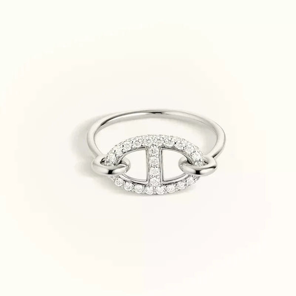 ˇStreet JewelryˇRONDE SMALL SILVER DIAMOND RING