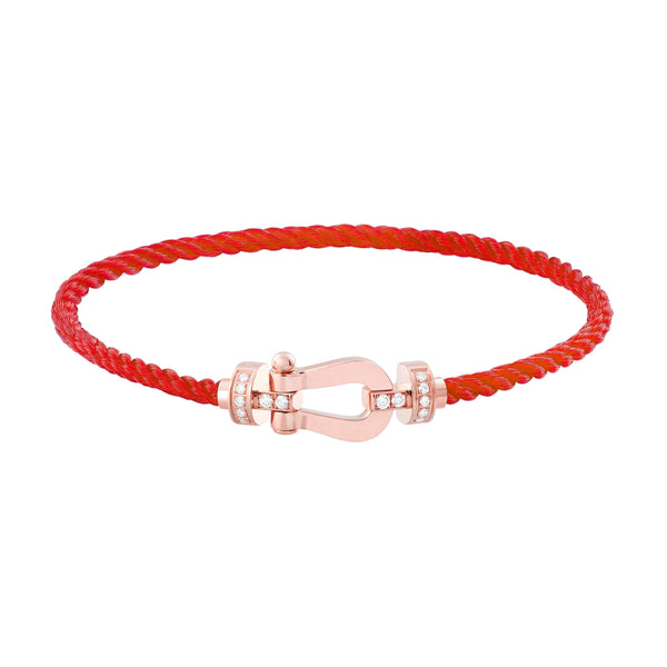 ˇStreet JewelryˇFORCE 10 HALF DIAMOND PINK GOLD RED CORDERI LARGE AND MEDIUM MODEL