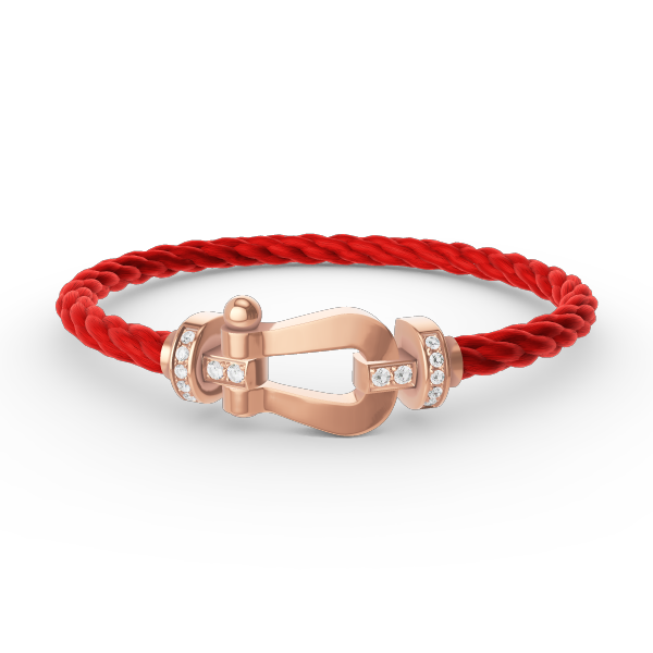 ˇStreet JewelryˇFORCE LARGE HORSESHOE HALF DIAMOND BRACELET ROSE GOLD