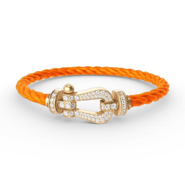 ˇStreet JewelryˇFORCE LARGE HORSESHOE FULL DIAMOND BRACELET GOLD
