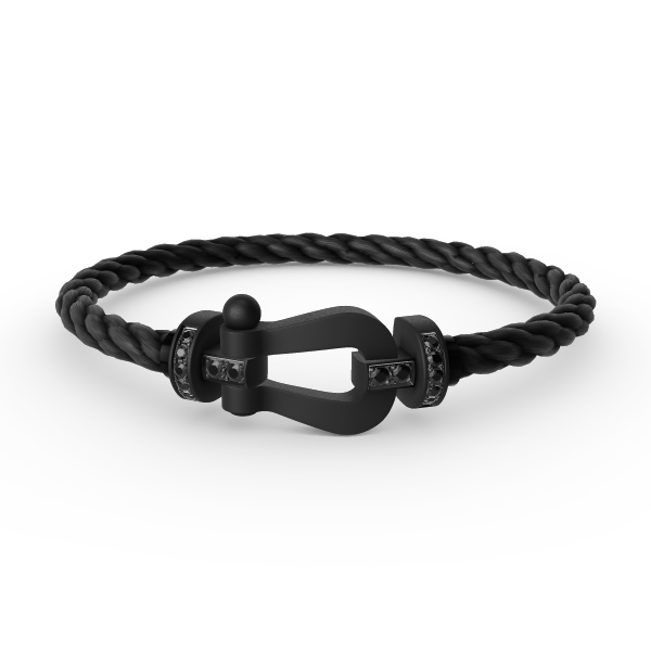 ˇStreet JewelryˇFORCE LARGE SERIES HORSESHOE BLACK SAMURAI BRACELET