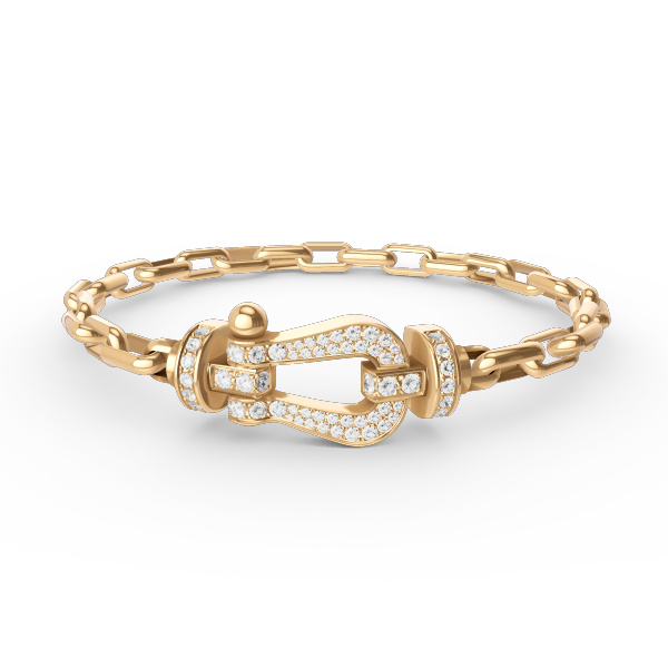 ˇStreet JewelryˇFORCE LARGE HORSESHOE CLASP  METAL BRACELET