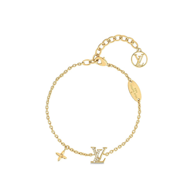 ˇStreet JewelryˇLOGO STAR MOTIF GOLD BRACELET