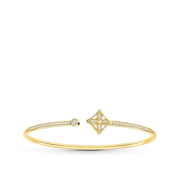 ˇStreet JewelryˇIDYLLE GOLD OPEN BRACELET DIAMOND PAVED