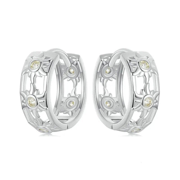 [STREET]White Gold Plated Inifinite Love Hoop Earring