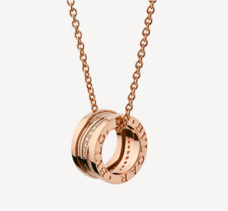 ˇStreet JewelryˇZERO 1 PINK GOLD DIAMOND NECKLACE