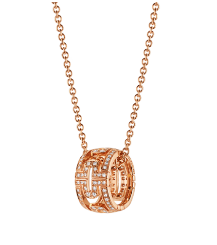 ˇStreet JewelryˇPARENTESI NECKLACE PINK GOLD DIAMOND