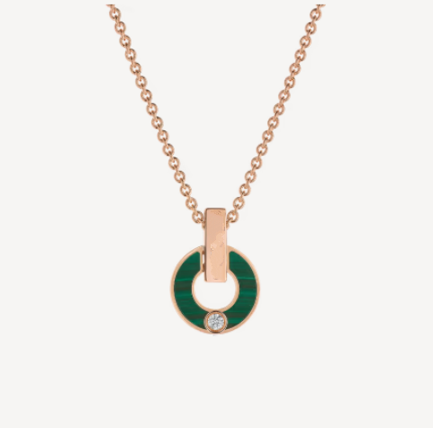ˇStreet JewelryˇGARI NECKLACE PINK GOLD MALACHITE