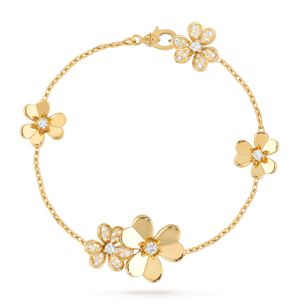 ˇStreet JewelryˇFRIVOLE GOLD 5 FLOWERS BRACELET