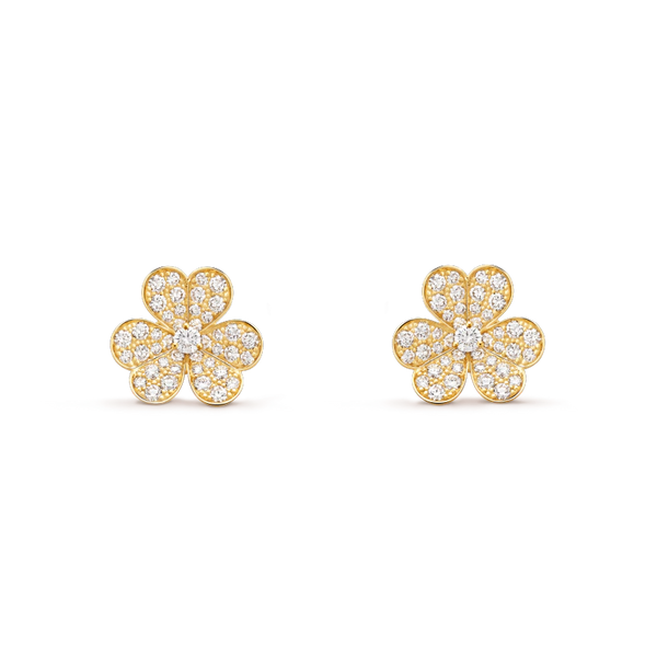 ˇStreet JewelryˇFRIVOLE GOLD FLOWER DIAMOND EARRINGS