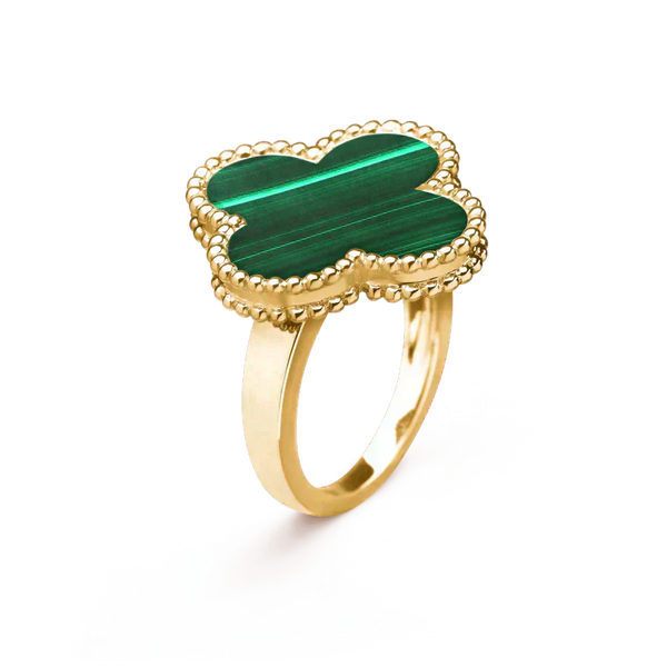 ˇStreet JewelryˇCLOVER MALACHITE RING