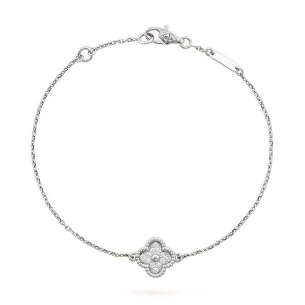 ˇStreet JewelryˇCLOVER  SINGLE FLOWER BRACELET SILVER