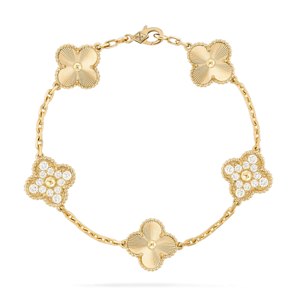 ˇStreet JewelryˇCLOVER BRACELET 5 MOTIFS DIAMOND
