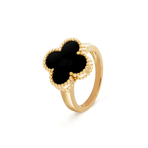 ˇStreet JewelryˇCLOVER ONYX RING