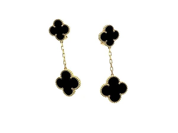 ˇStreet JewelryˇCLOVER 2 MOTIFS  EARRINGS (MULTIPLE CHOICESC
